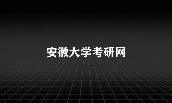 安徽大学考研网