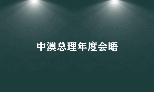 中澳总理年度会晤