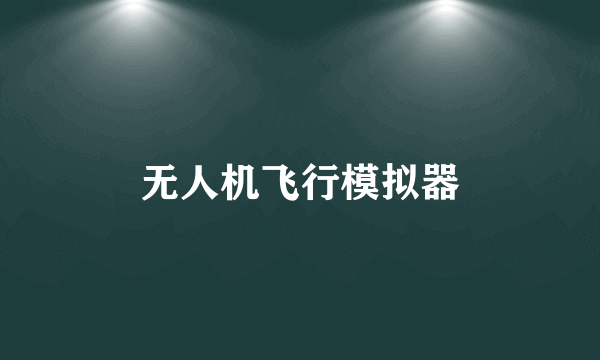 无人机飞行模拟器