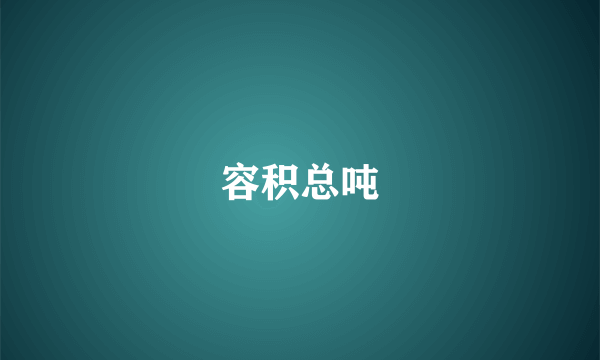 容积总吨