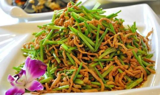 香菜炒肉丝