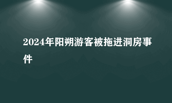 2024年阳朔游客被拖进洞房事件