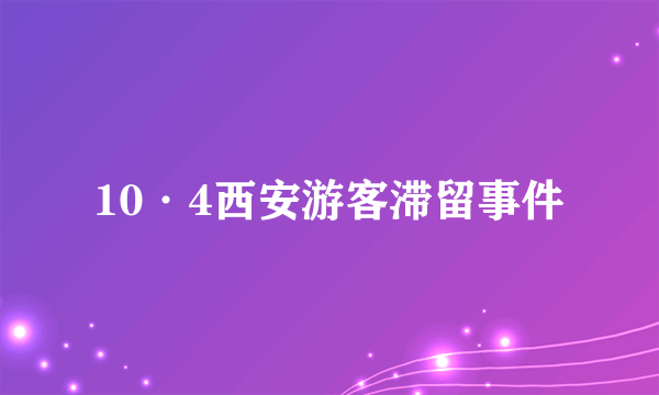 10·4西安游客滞留事件