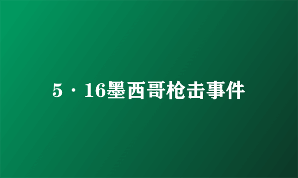 5·16墨西哥枪击事件