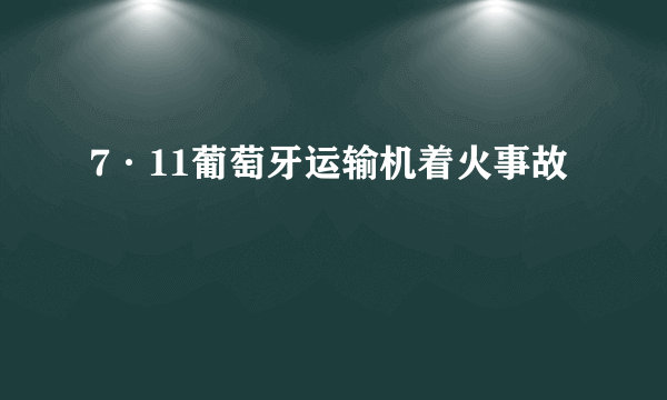 7·11葡萄牙运输机着火事故