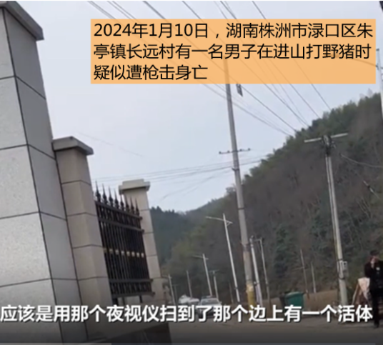 1·10株洲男子疑被当猎物枪杀事件