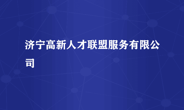 济宁高新人才联盟服务有限公司
