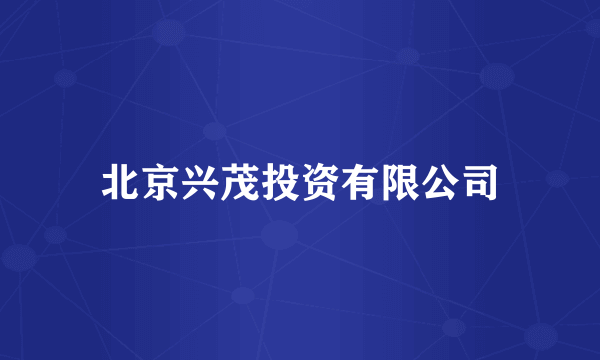 北京兴茂投资有限公司