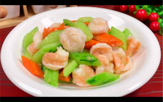 黄瓜炒虾仁