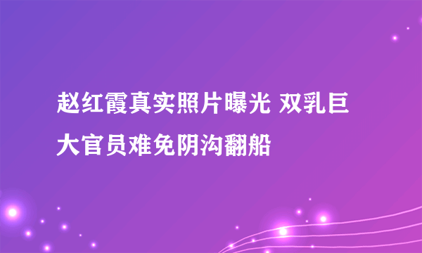 赵红霞真实照片曝光 双乳巨大官员难免阴沟翻船
