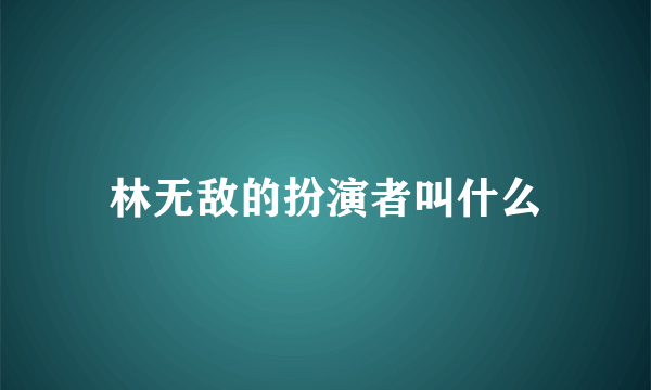 林无敌的扮演者叫什么