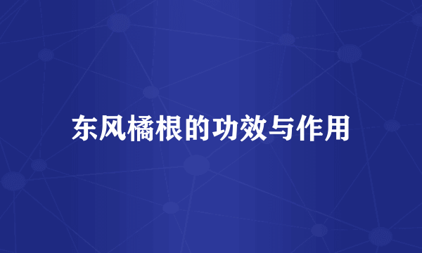 东风橘根的功效与作用