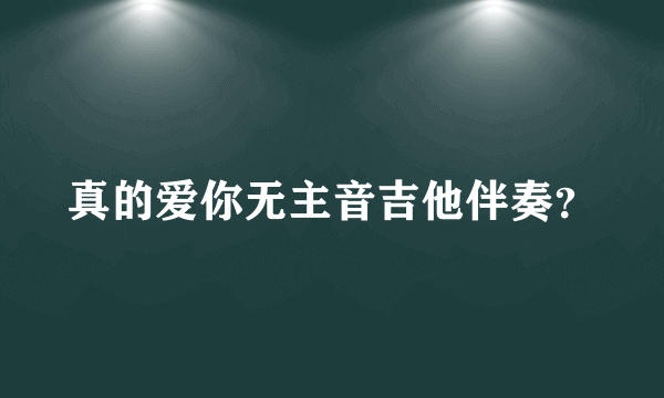 真的爱你无主音吉他伴奏？
