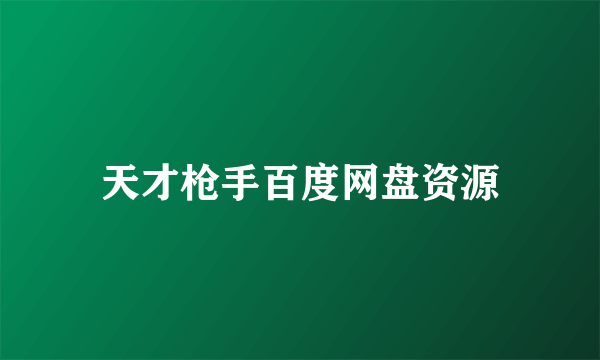 天才枪手百度网盘资源