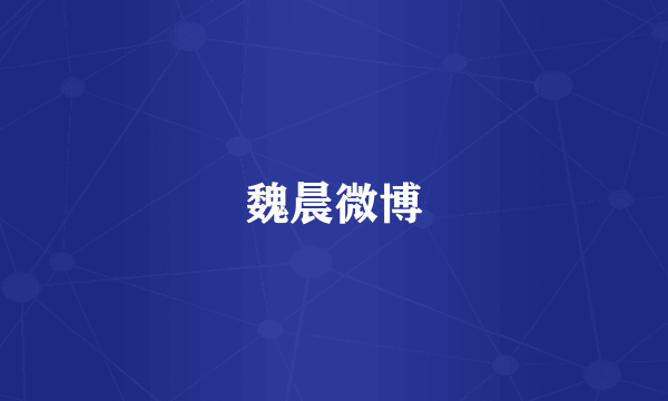 魏晨微博