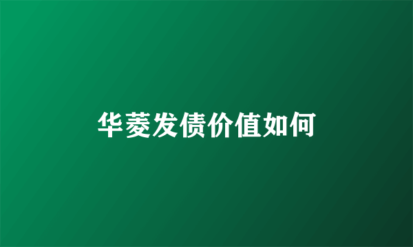 华菱发债价值如何