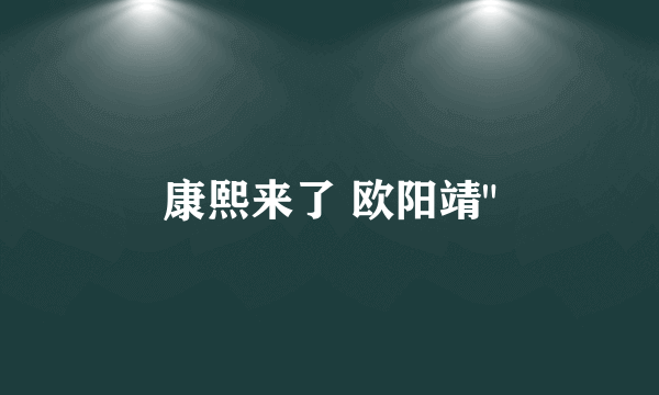 康熙来了 欧阳靖