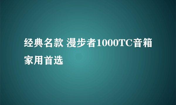 经典名款 漫步者1000TC音箱家用首选